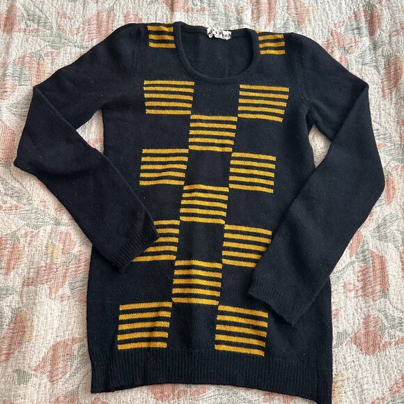 Vintage Sonia Rykiel Sweater Striped Wool 70s-80s size 42 (actual size S) - Picture 1 of 15